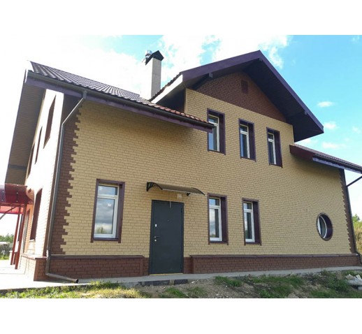 Фасадная панель с двойным замком, Кирпич Красный, 3025*230 мм (шт)