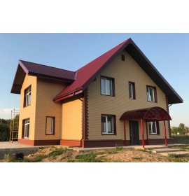 Фасадная панель с двойным замком, Кирпич Красный, 3025*230 мм (шт)