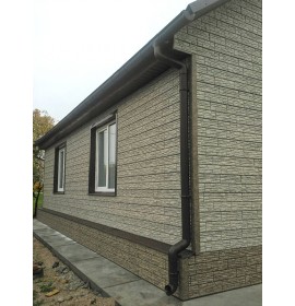 Фасадная панель с двойным замком, Сланец светло-серый, 2000*225 мм (шт)