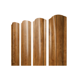 Штакетник круглый  0,45  Premium Golden Wood окрас с 2-ух сторон (м.пог.)