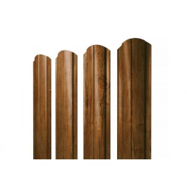 Штакетник полукруглый Slim  0,45 Print  Elite Golden Wood (м.пог.)
